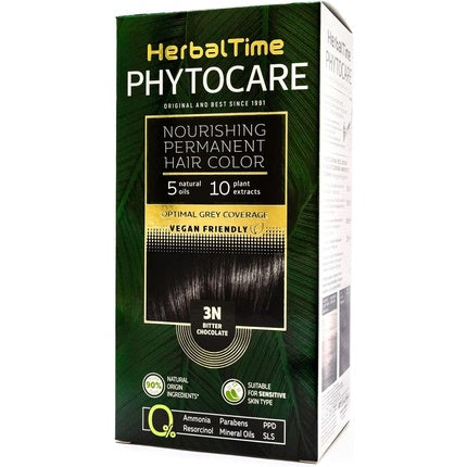 Vopsea de păr permanentă Herbal Time Phytocare Bitter Chocolate 3n, 160 g