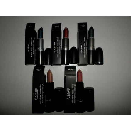Ruj MAC, Metallic Mineralize Rich & Powder Kiss Love Me, Culoare roz pal, ambalaj negru, 3g