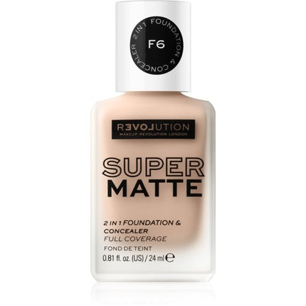 Fond de ten si corector 2 in 1, Revolution Relove, Super Matte, 24ml