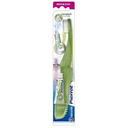 Perie de dinți de călătorie Pierrot, verde, medium