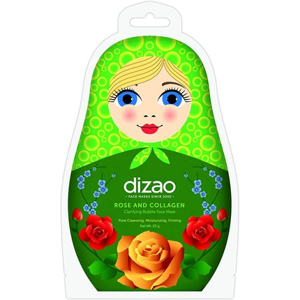 Masca facială, Dizao Organics, clarifiantă, trandafir și colagen 25g