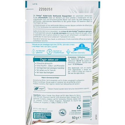 Cristale de baie, Kneipp, Soothing Mobility, pin