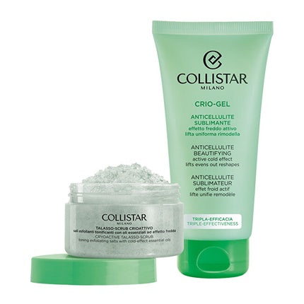 Set Cadou Anticelulit Collistar Milano, Crio-Gel & Talasso-Scrub, Verde, 529g