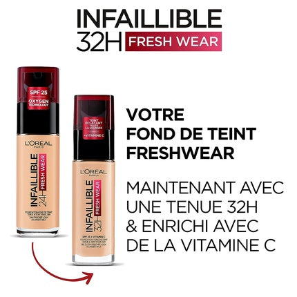 Fond de ten, L'Oréal Paris, Infaillible, cu SPF 25, 263 Honey Bisque
