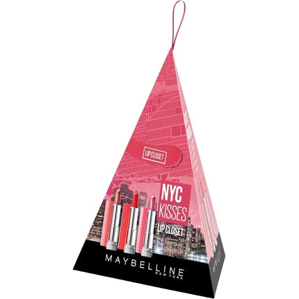 Ruj set cadou, Maybelline New York, NYC Kisses, roz roșu