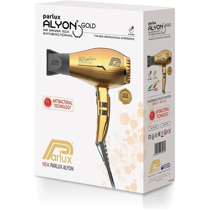 Uscător de păr, Parlux, ALYON Gold Edition, tehnologie ionică, auriu