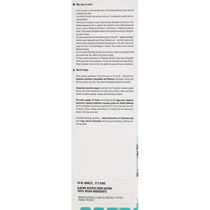 Spumă curățare, Alkemie, Gentle, 150ml, turcoaz