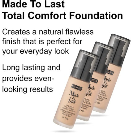 Fond de ten Pupa Milano Made to Last Extreme SPF 10, 040 Medium Beige, 30g