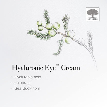 Crema de ochi cu acid hialuronic New Nordic - Hidratare și calmare