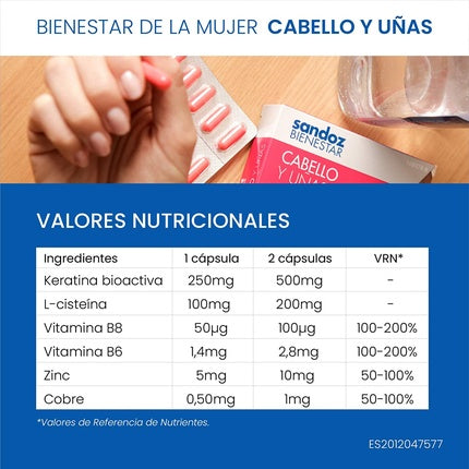 Supliment vitamine, Sandoz, Bienestar, capsulat, roz