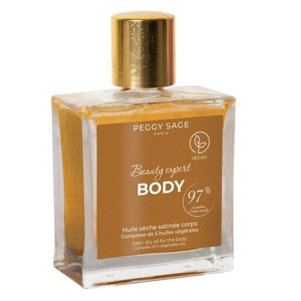 Ulei Corporal, Peggy Sage, Beauty Expert Body Velvet Oil, cu strălucire aurie