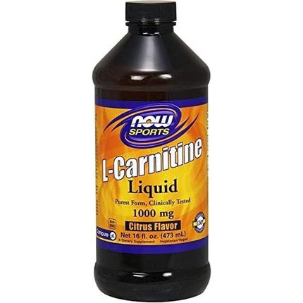 Supliment Alimentar, NOW Foods, L-Carnitine Liquid 1000mg, Citrus Flavor, 473ml