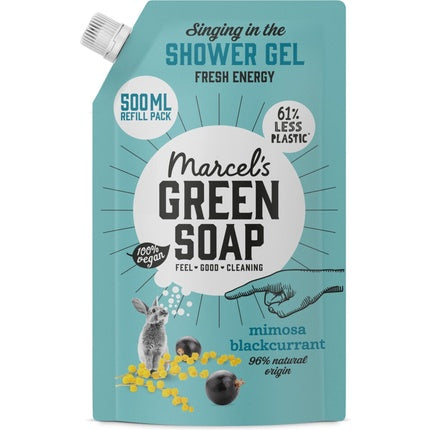 Gel de duș Marcel's Green Soap Refill Mimosa Blackcurrant 500 ml