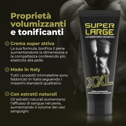 Cremă Masaj, Intimateline, Super Large, 75ml, negru
