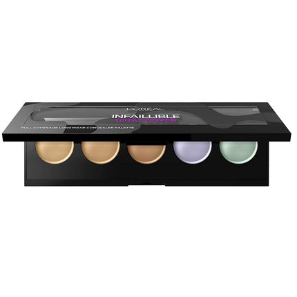 Paletă corectoare, L'Oréal Paris, Infaillible Total Cover, Beige, Violet, Verde