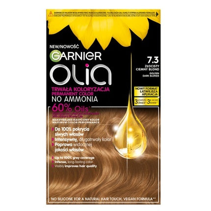 Vopsea de păr Garnier Olia 7.3 Blond Cenușiu Întunecat, 270 ml