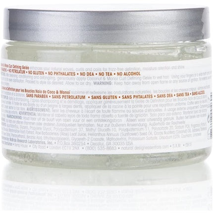 Gel de fixare păr, Design Essentials Natural Coconut & Monoi Curl Defining Gel, 12 oz