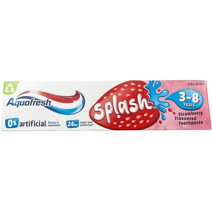 Pastă de dinți copii Aquafresh Splash 70 g, gust de căpșuni