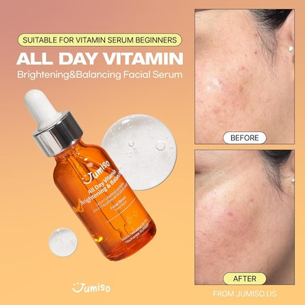 Serum Facial JUMISO All Day Vitamin C, 30ml, Ambalaj Sticlă Maro