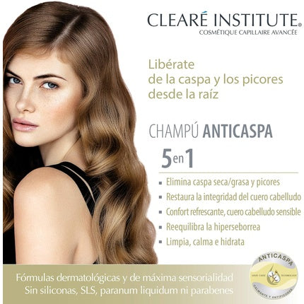 Șampon antimătreață, Clearé Institute, ingrediente naturale, 400ml