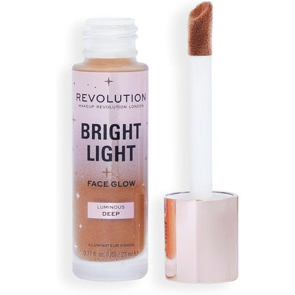 Tint de față Makeup Revolution Bright Light Face Glow, Luminous Deep, finisaj radiant