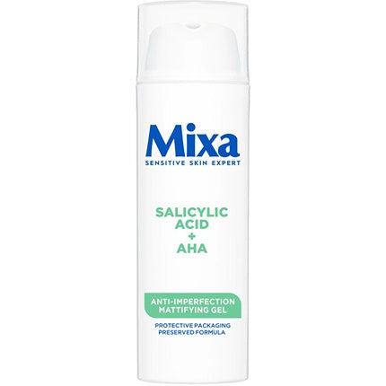 Gel de curățare anti-imperfecțiuni matifiant Mixa, cu Acid Salicilic și AHA, 50 ml