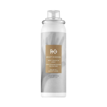Spray retuș rădăcini, R+Co, Bright Shadows, castaniu deschis
