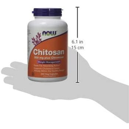Supliment alimentar, Now Foods, Chitosan Plus Chromium, 240 capsule