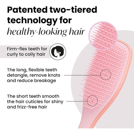 Perie de păr pentru descurcat, Tangle Teezer Naturally Curly Ultimate Detangler, roz