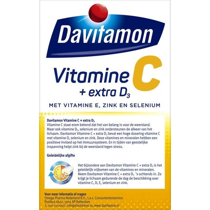 Supliment alimentar, Davitamon, Vitamin C Forte + D3, 42 tablete
