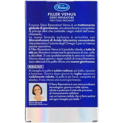 Ser anti-îmbătrânire Venus Night Repair 3D Filler, 30ml, albastru