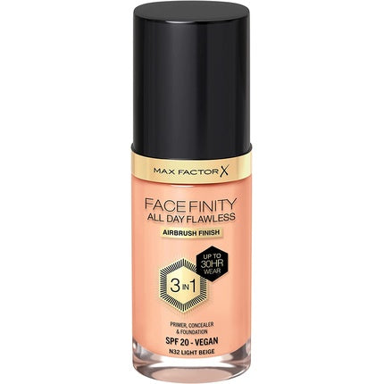 Fond de ten lichid, Max Factor Facefinity, SPF 20, 32 Light Beige