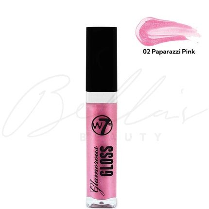 Lip Gloss W7 Glamorous Shimmering Non-Sticky Long-Lasting Vegan, 7ml, Culoare Roșu