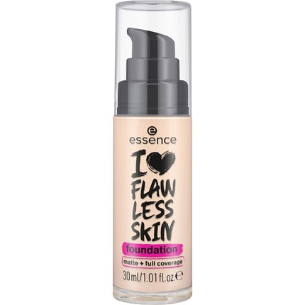 Fond de ten Essence I LOVE FLAWLESS SKIN, mat, cu acoperire completă, 30 ml