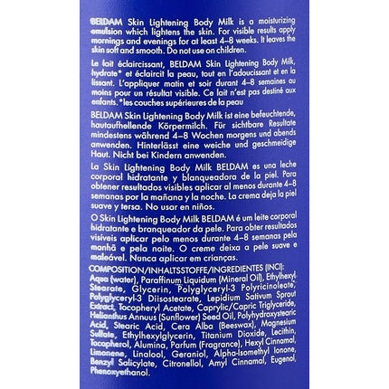 Laptele de corp hidratant și de iluminare a pielii, Bel Dam, 500ml