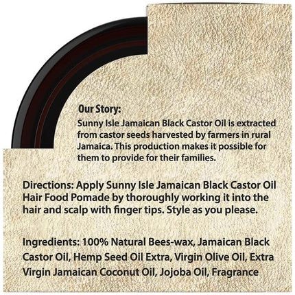 Pomadă pentru păr Sunny Isle Jamaican Black Castor Oil pentru bărbați, 4 oz (150 g), negru