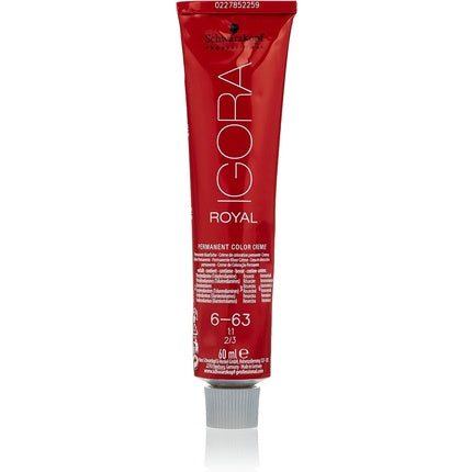 Vopsea de Par, Schwarzkopf Igora Royal, 6-63 Blond Inchis Ciocolatiu Mat, 60g