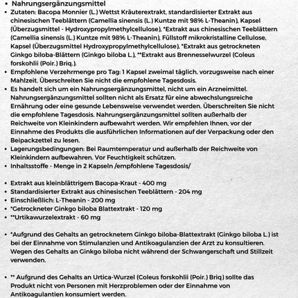 Supliment alimentar, Skoczylas, Pamięć, 60 capsule