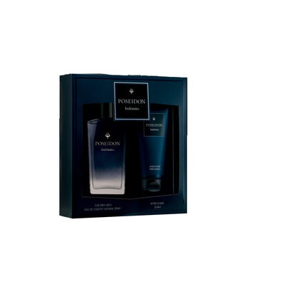 Set Cadou Institut Español Poseidon Indomito, Apă de Toaletă și Gel de Duș, 100ml + 75ml, Nisipiu și Albastru