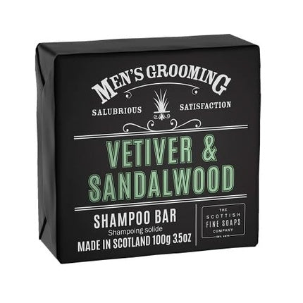 Șampon solid, Scottish Fine Soaps, Vetiver & Sandalwood, 100g