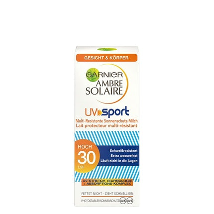 Lactă de protecție solară Garnier Ambre Solaire UV Sport Multi-Resistant SPF 30, 50ml