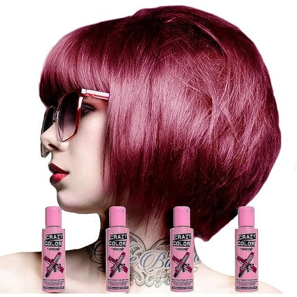 Vopsea păr, Crazy Color, Coral Red, 100ml