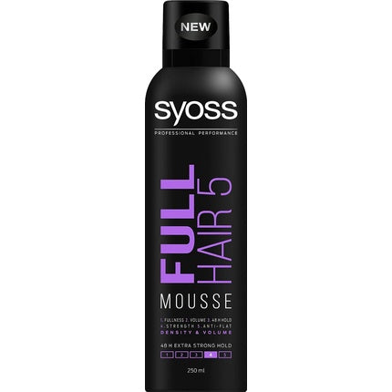 Spuma de par, Syoss, Full Hair 5, Extra Strong, 250ml