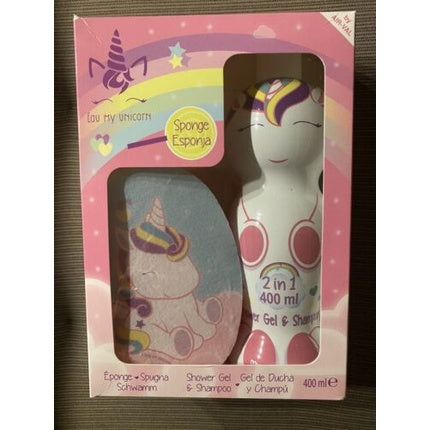 Gel de Duș și Șampon, Air-Val, 400ml, unicorn, burete