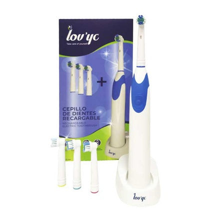 Periuță Electrică Lovyc Rechargeable Alb cu Accente Albastre