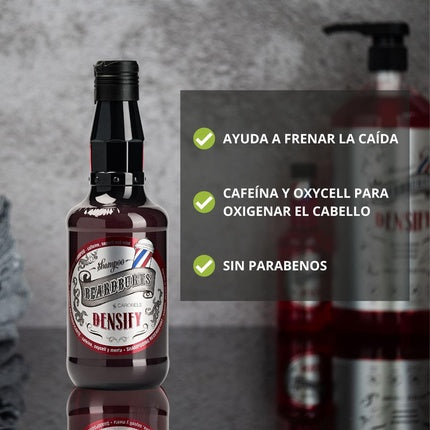 Șampon Beardburys Densify pentru bărbați, previne căderea părului, Oxycell și Cofeină, 330 ml