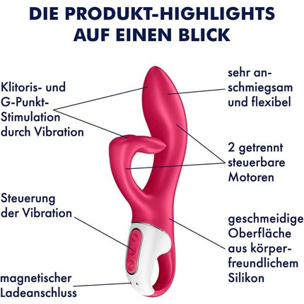 Stimulator Satisfyer Embrace Me, 21cm, Berry