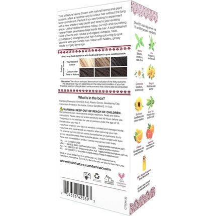 Tints of Nature Henna Cream Hair Dye, Light Brown, Ammonia-Free, 70ml
