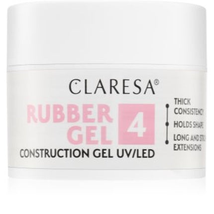Gel de construcție Claresa Rubber Gel Construction Gel UV/LED, roz