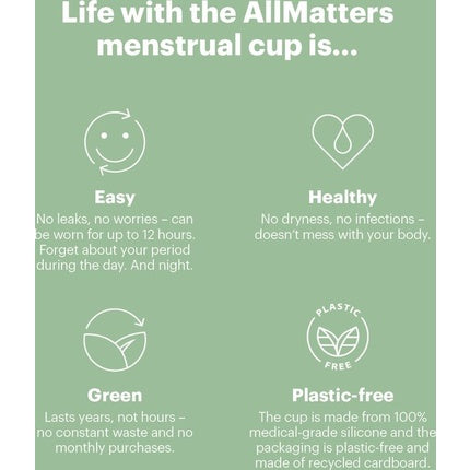 Cup Menstruală Allmatters Organi Cup, Silikon, Alb